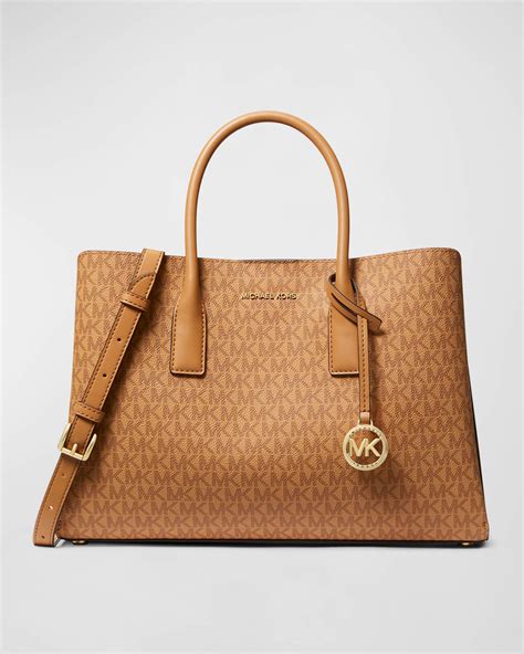 michael kors large satchel expanding zippers|Michael Kors satchels.